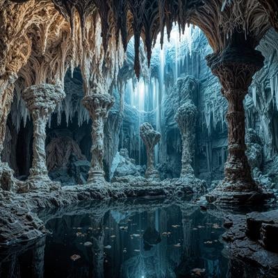 鍾乳柱が奏でる幻想世界の写真