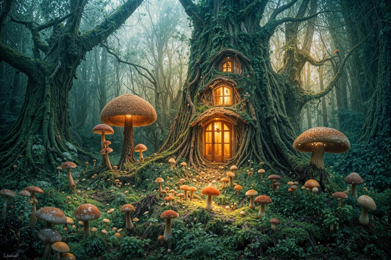 「光に導かれる異世界の小径」の写真