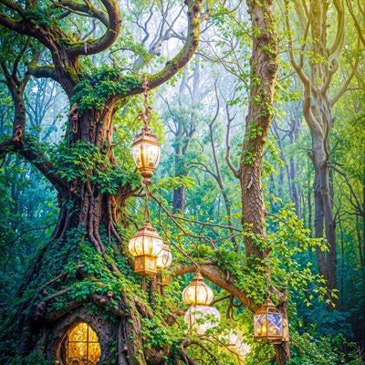自然と共生する夢のツリーハウスの写真