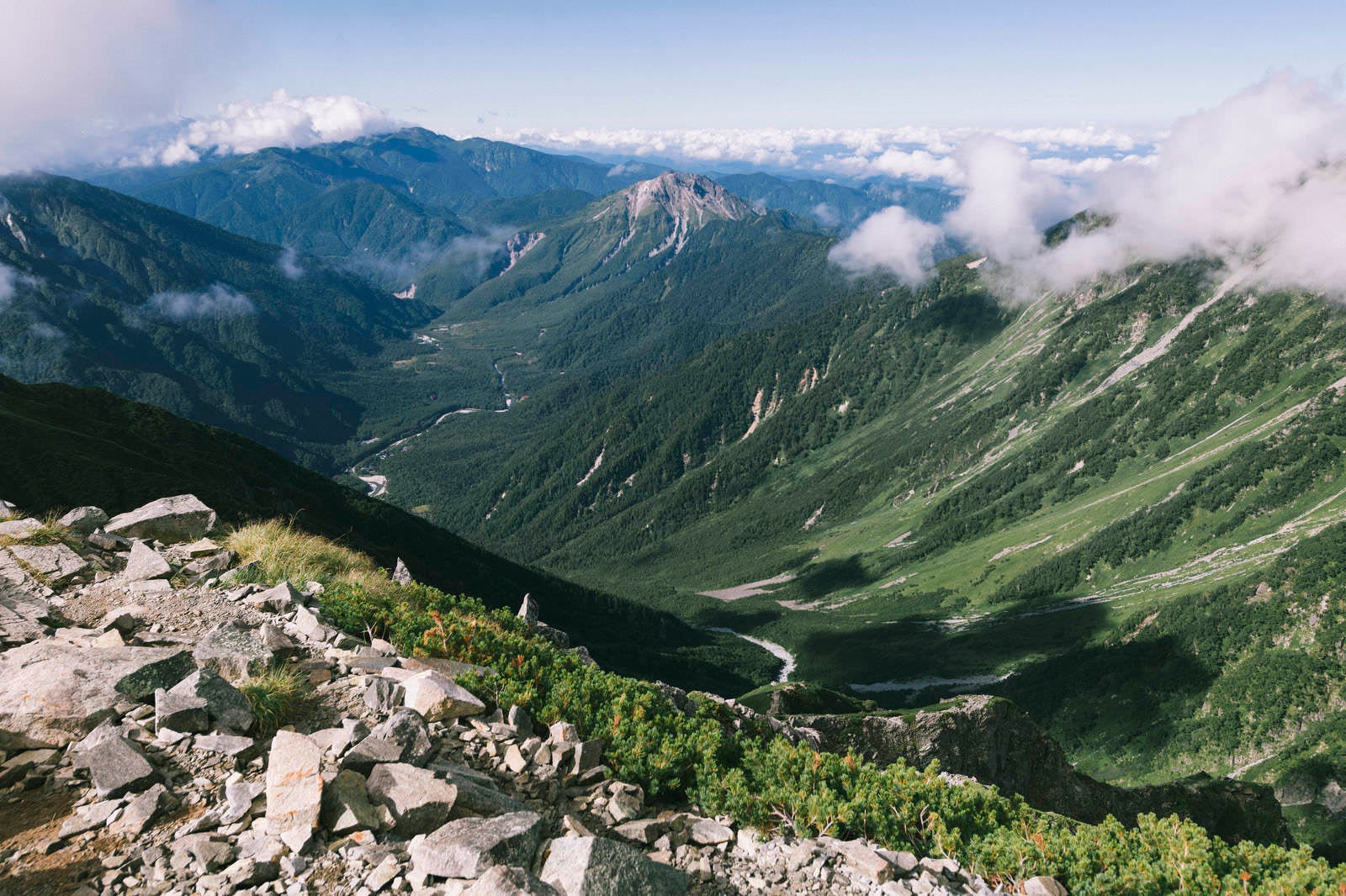 「岳沢方面の眺め」の写真