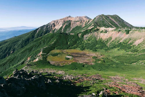 継子岳から見る御嶽山全景の写真