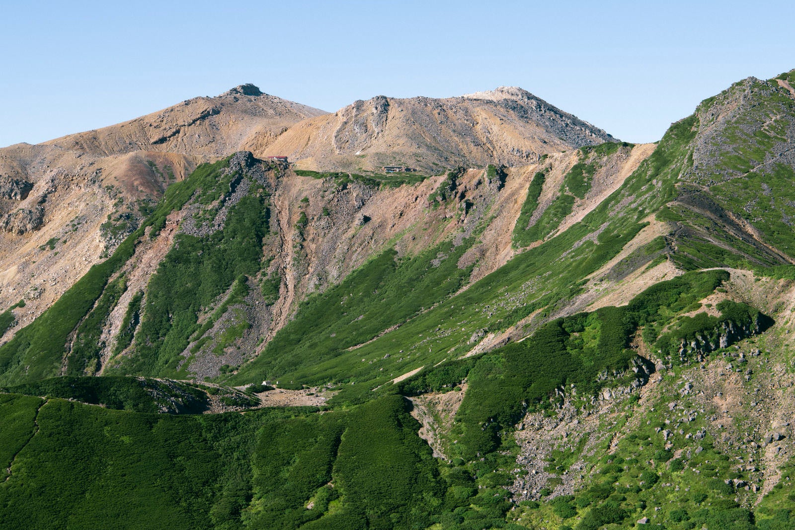 「継子岳側から見る剣ヶ峰」の写真