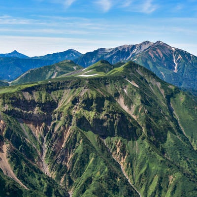 浄土山から見る五色ヶ原から薬師岳方面の景色（立山）の写真