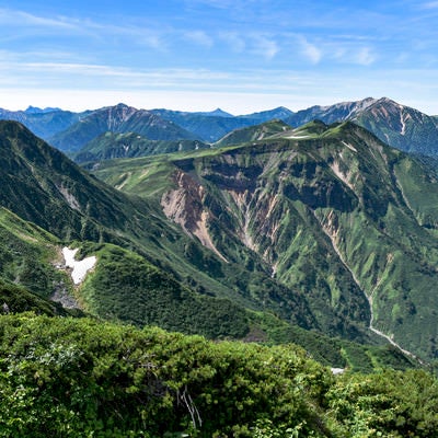 立山カルデラザラ峠方面の写真