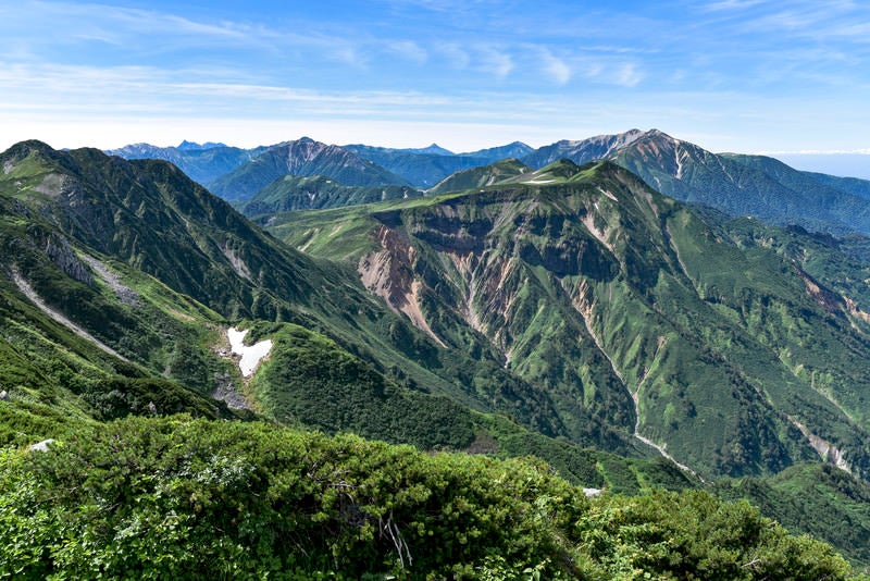 立山カルデラザラ峠方面の写真