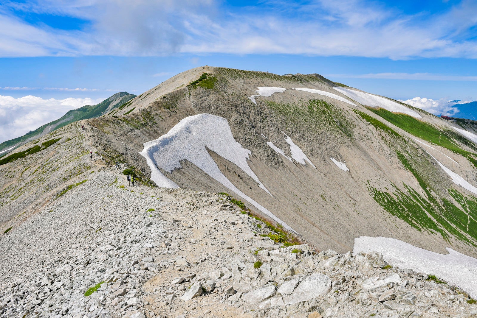 「立山大汝山から別山へと向かう稜線」の写真