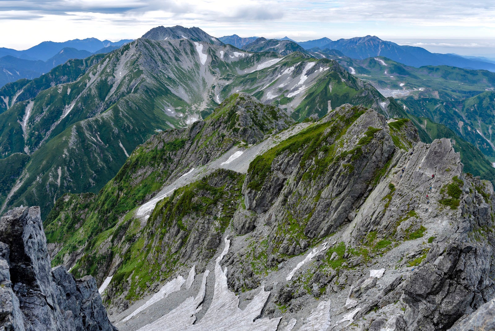 「剱岳別山尾根と別山方面の景色」の写真