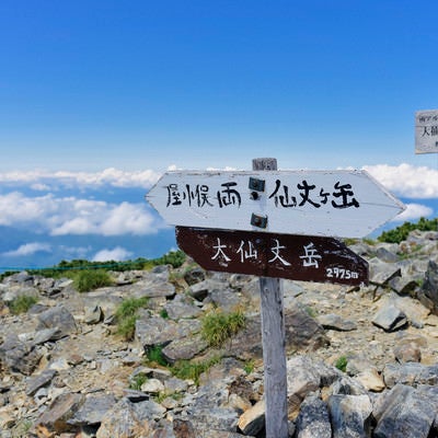 大仙丈岳山頂の写真