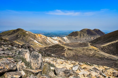 久住山と三俣山（大分県）の写真