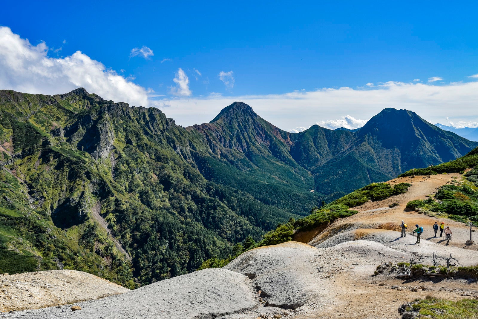 「展望の良い赤岩の頭と八ヶ岳の景色（赤岳）」の写真