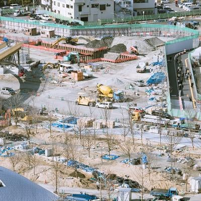 大阪梅田の大工事の写真