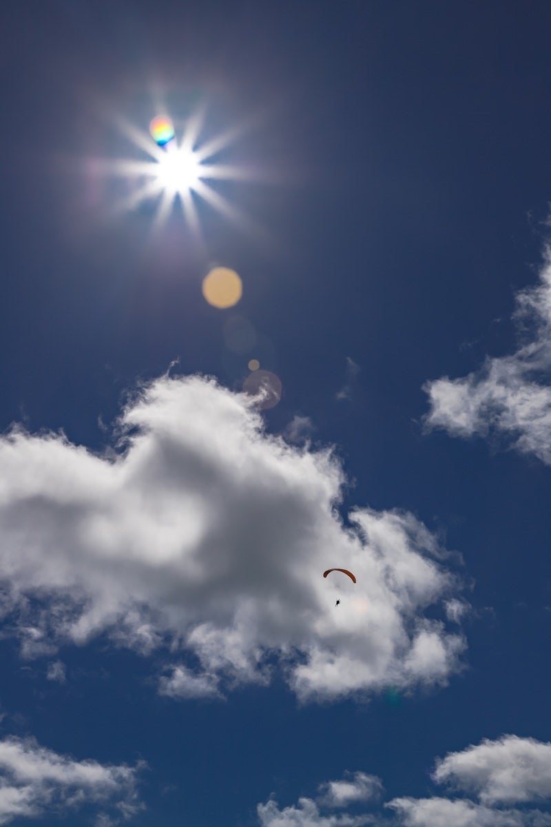 「真夏の光芒とパラシュート」の写真