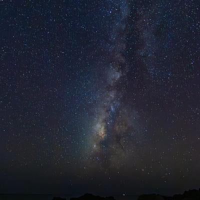 宮古島から見える天の川の星雲の写真