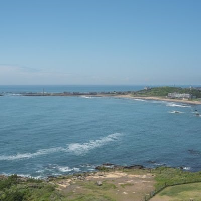 犬吠埼灯台から見た湾内の写真