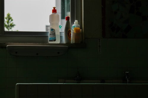 手洗い場の洗剤の写真