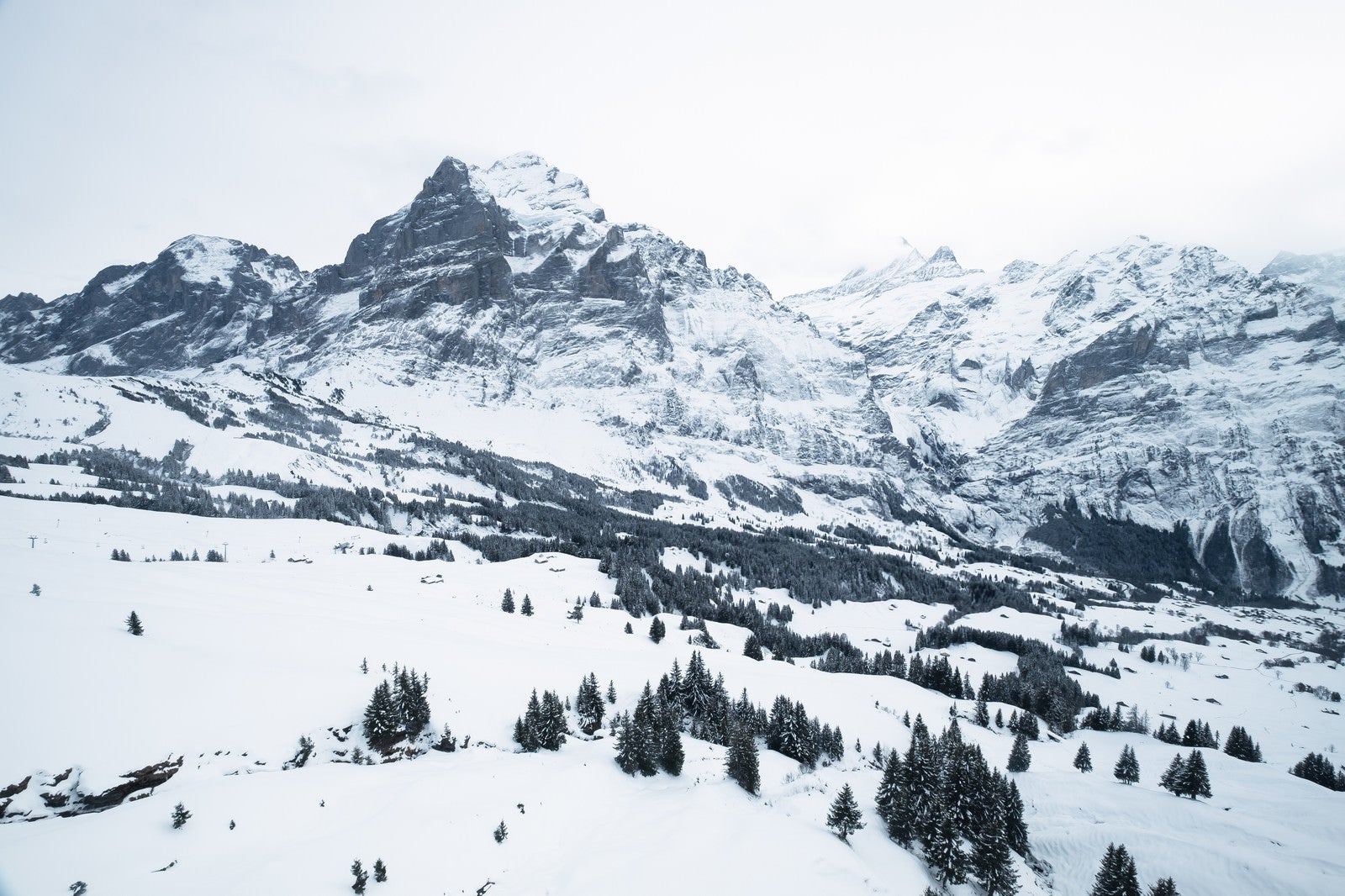 「冬のアルプス山脈（スイス）」の写真