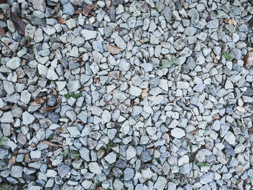 砂利石が敷かれた地面（テクスチャー）の写真