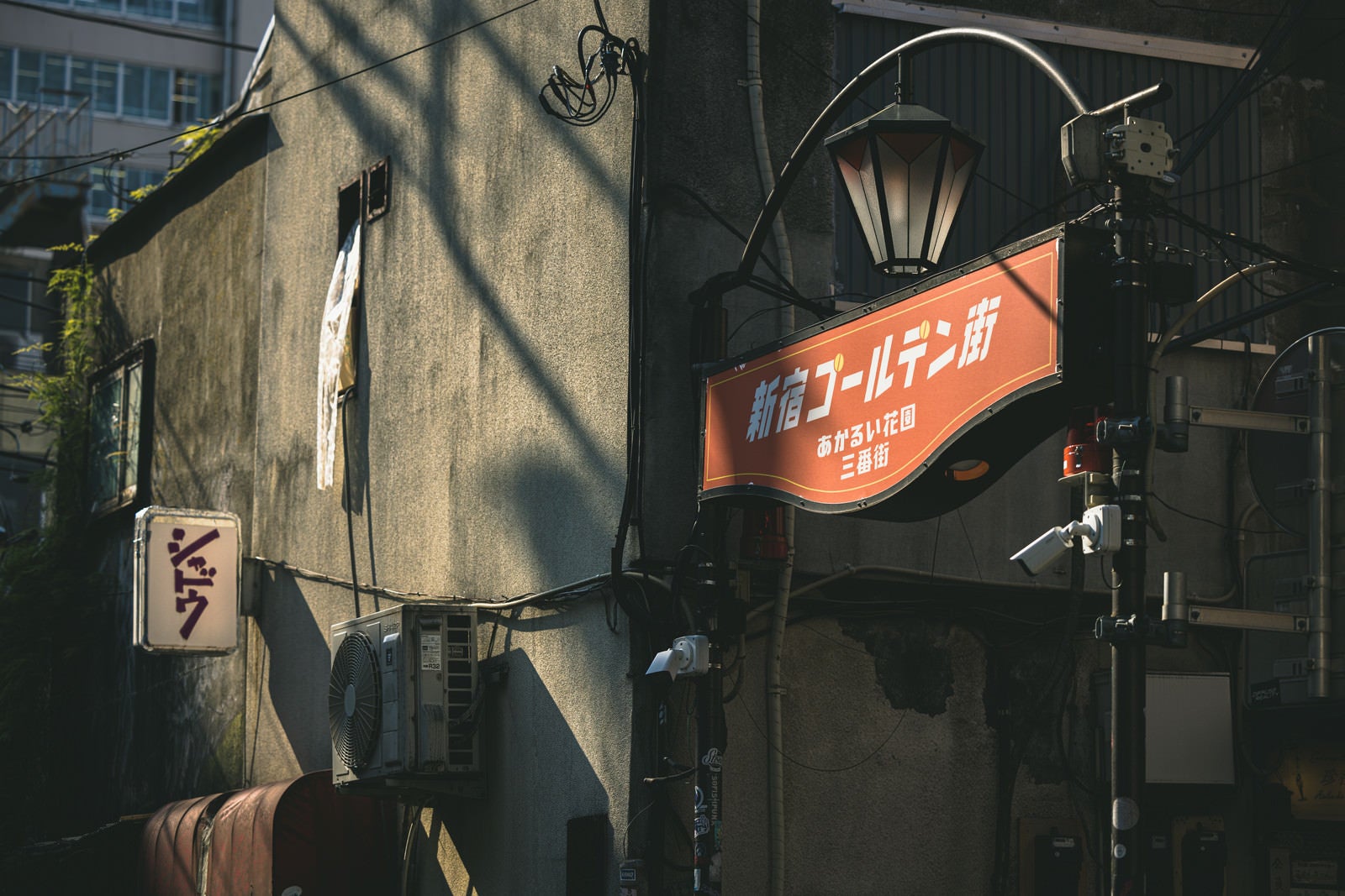 「新宿ゴールデン街の看板（明るい花園　三番街）」の写真