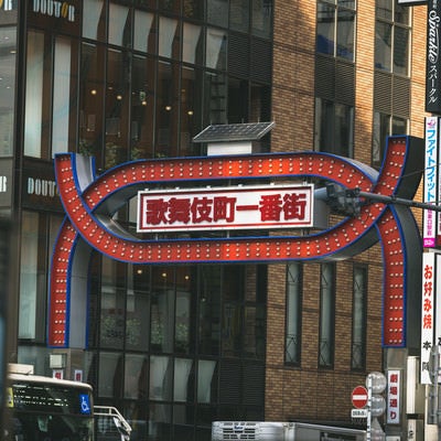 歌舞伎町一番街の看板の写真