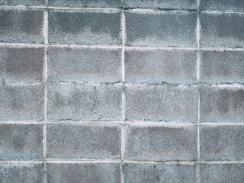 コンクリートブロック塀（テクスチャ）の写真