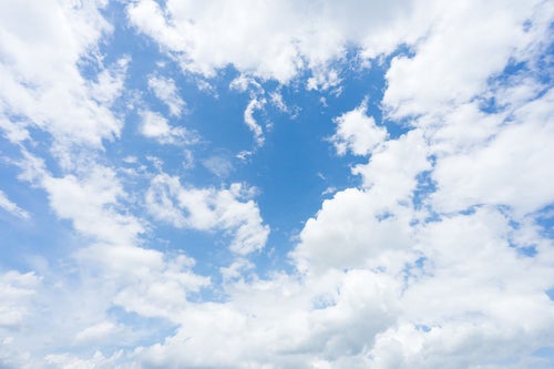 青空と雲空の写真