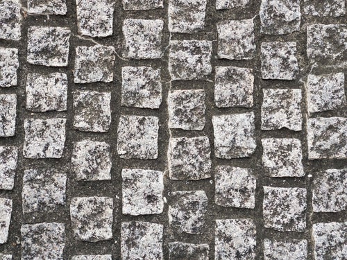 石のタイルの地面（テクスチャー）の写真