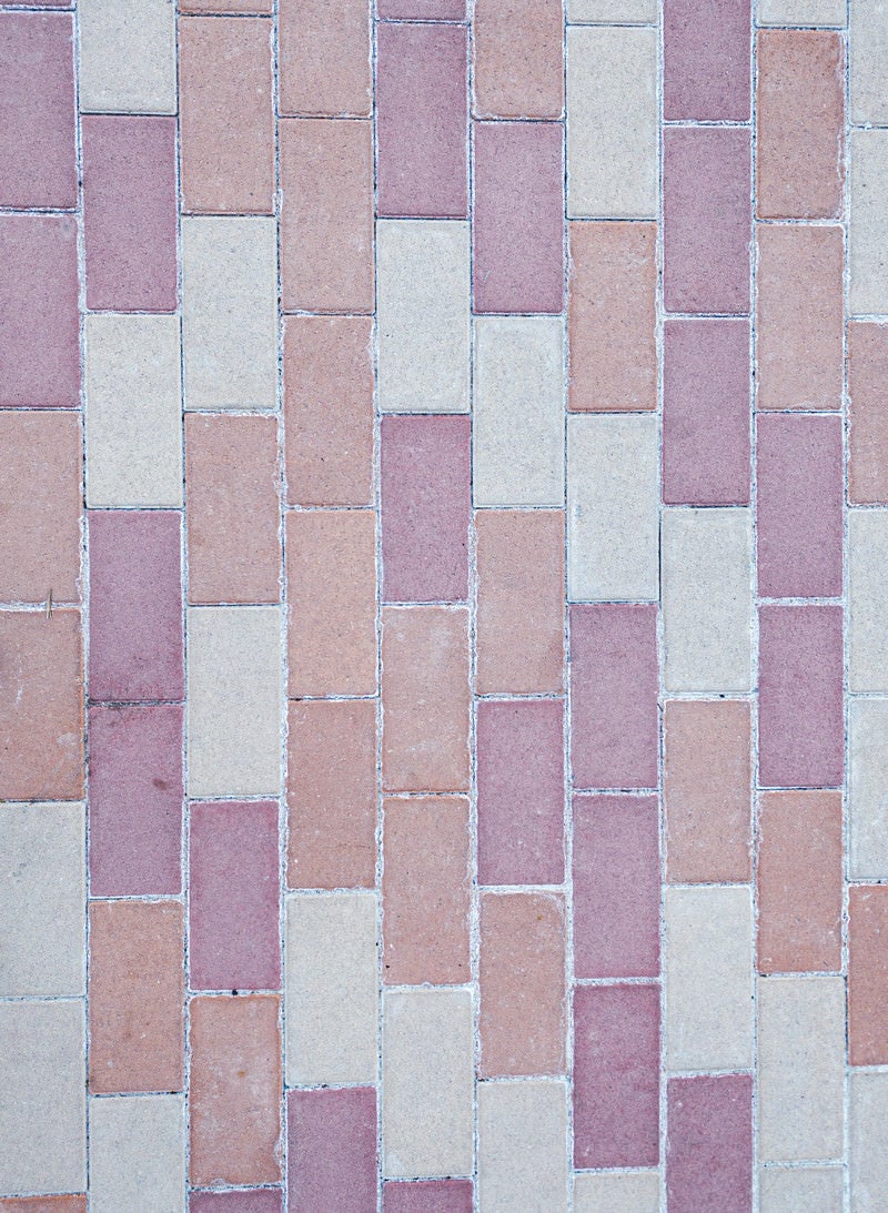 煉瓦タイルの地面（テクスチャ）の写真