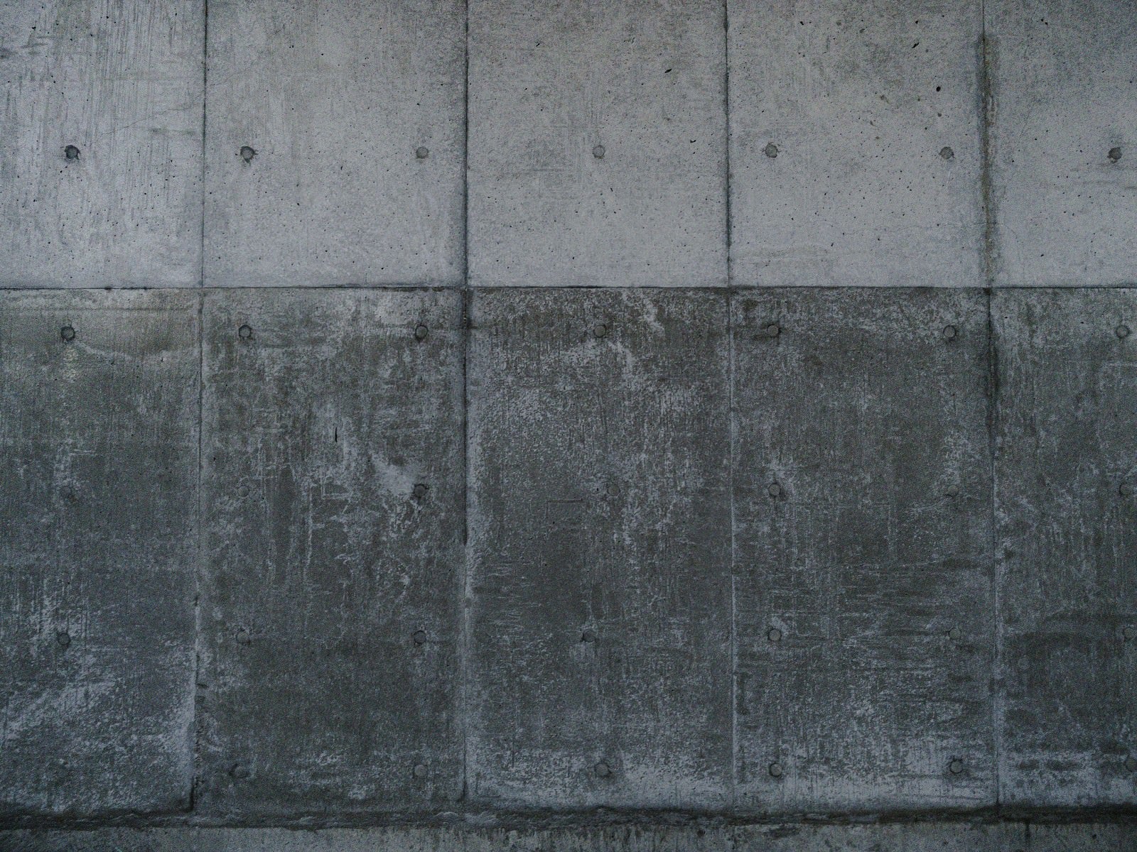 「ツートンカラーのコンクリート打ちっぱなしの壁」の写真