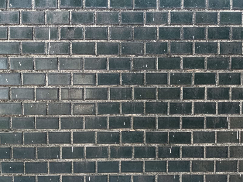 灰色のレンガ壁（テクスチャー）の写真