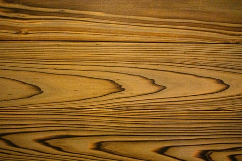 木目の板（テクスチャー）の写真