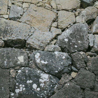 石垣の城壁（テクスチャー）の写真