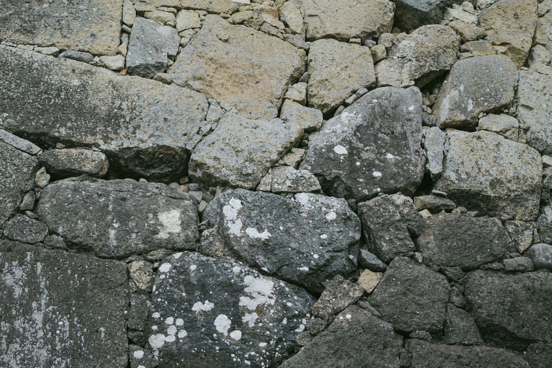 石垣の城壁（テクスチャー）の写真