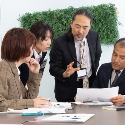 資料ができたので管理職に見せたところの写真