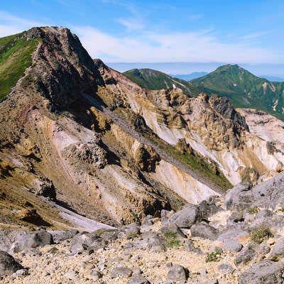 上ホロカメットク山と富良野岳の写真