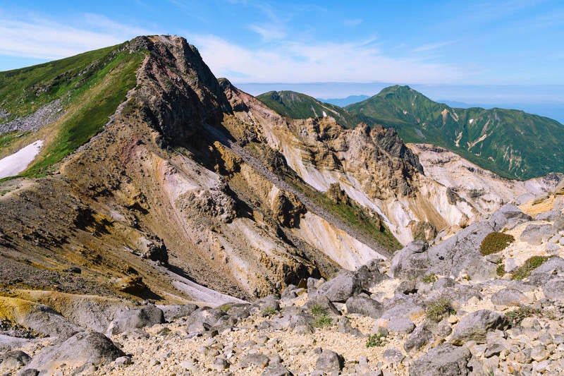 上ホロカメットク山と富良野岳の写真