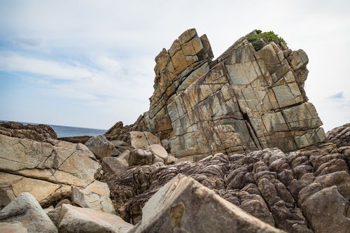 ムシロ瀬の岩石の写真