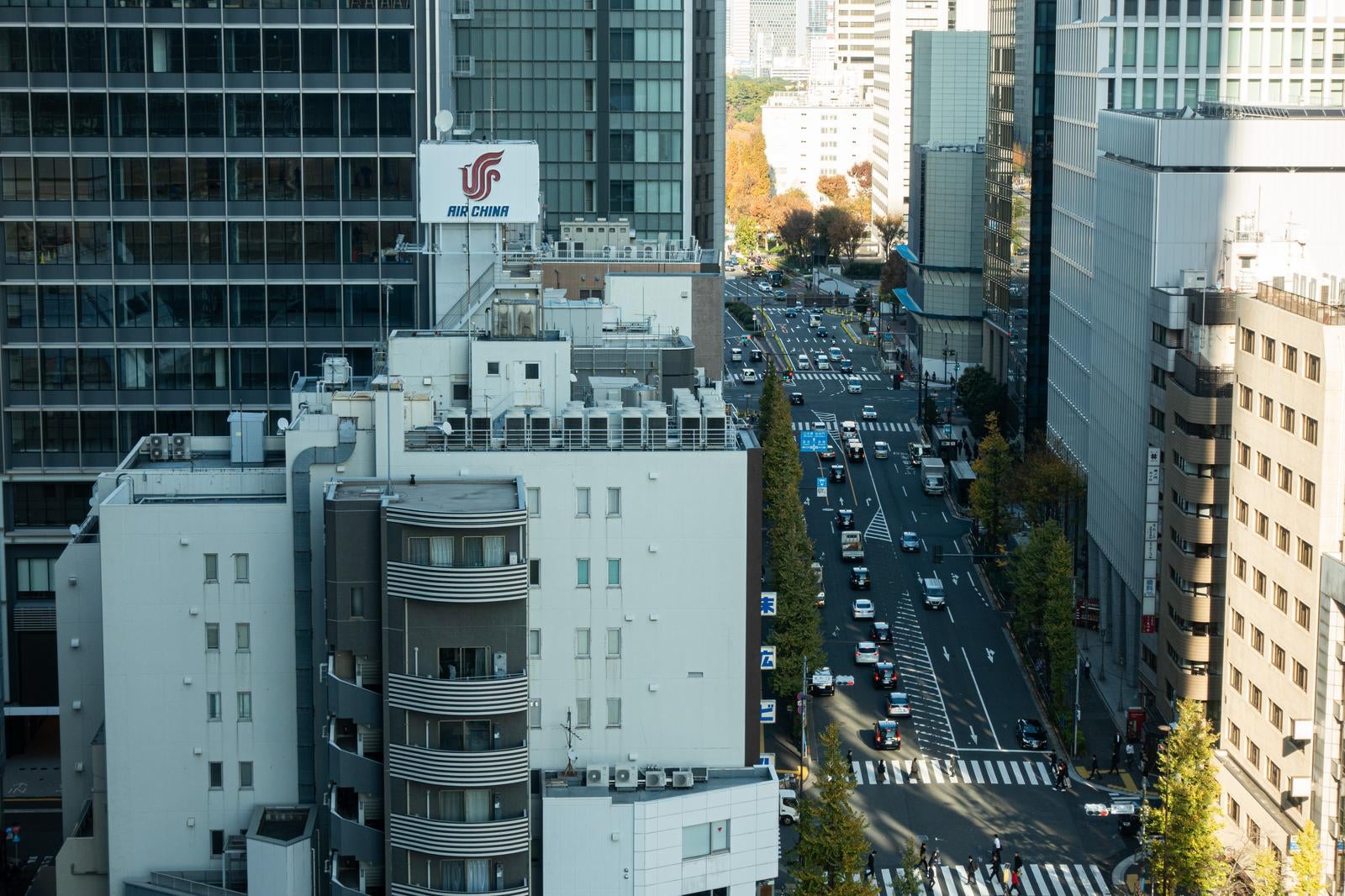 「虎ノ門ヒルズ二丁目付近の交通量」の写真