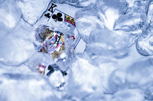 トランプのキング氷漬けにの写真