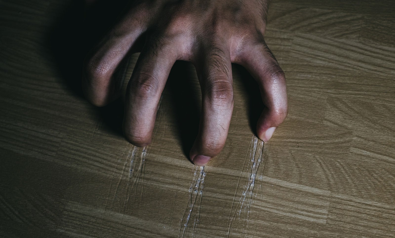 「床に爪痕を残す」の写真
