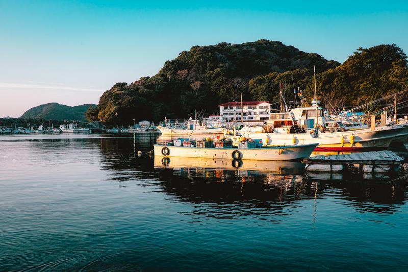 三重県答志島の漁船の写真