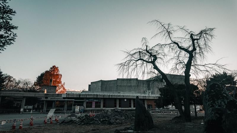 発掘作業中の上田城の様子の写真