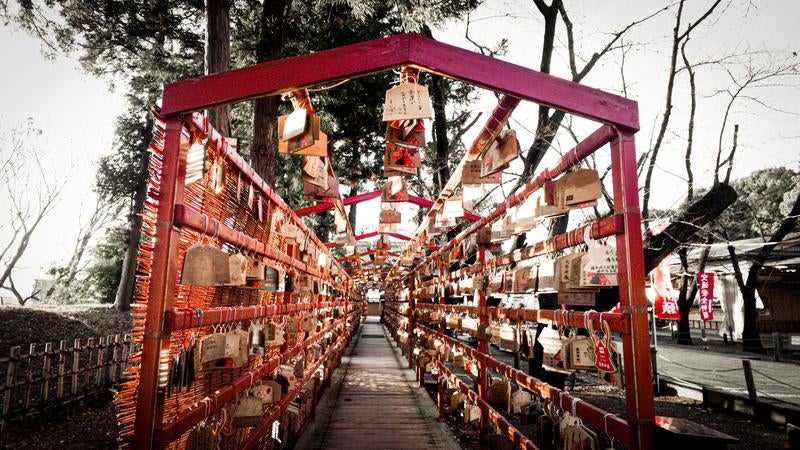 眞田神社の絵馬通りの写真