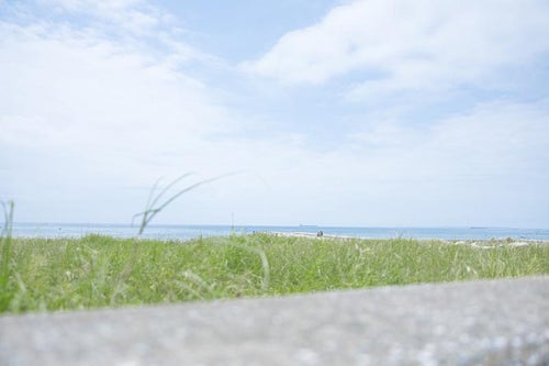 岩井海岸（千葉県）手前の防波堤の写真