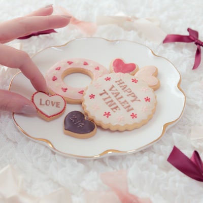 バレンタイン「LOVE」クッキーの写真