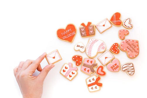 バレンタイン用のラブレタークッキーを追加の写真