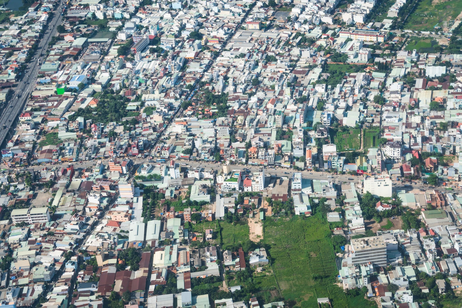 「ベトナムの市街地（上空）」の写真