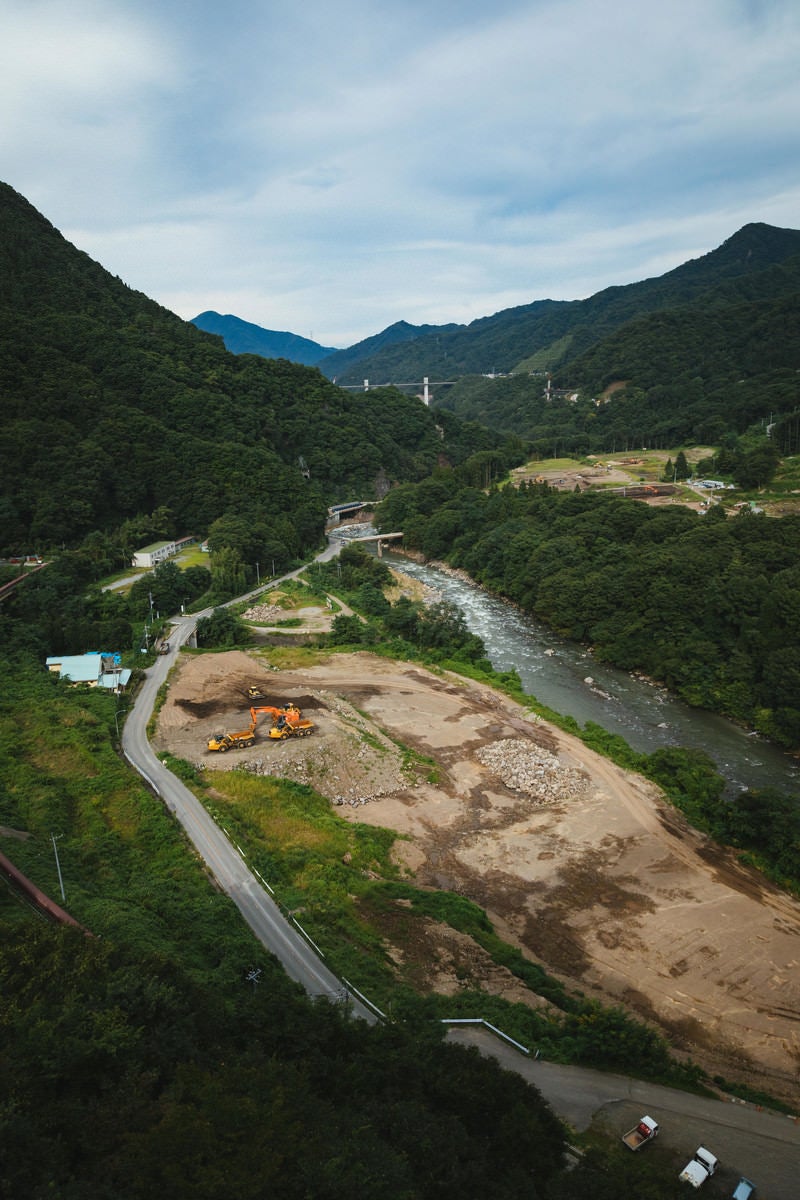 「工事が進む八ッ場ダム」の写真