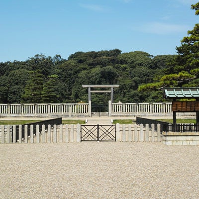 日本最大の古墳（仁徳天皇陵大仙陵古墳）の写真