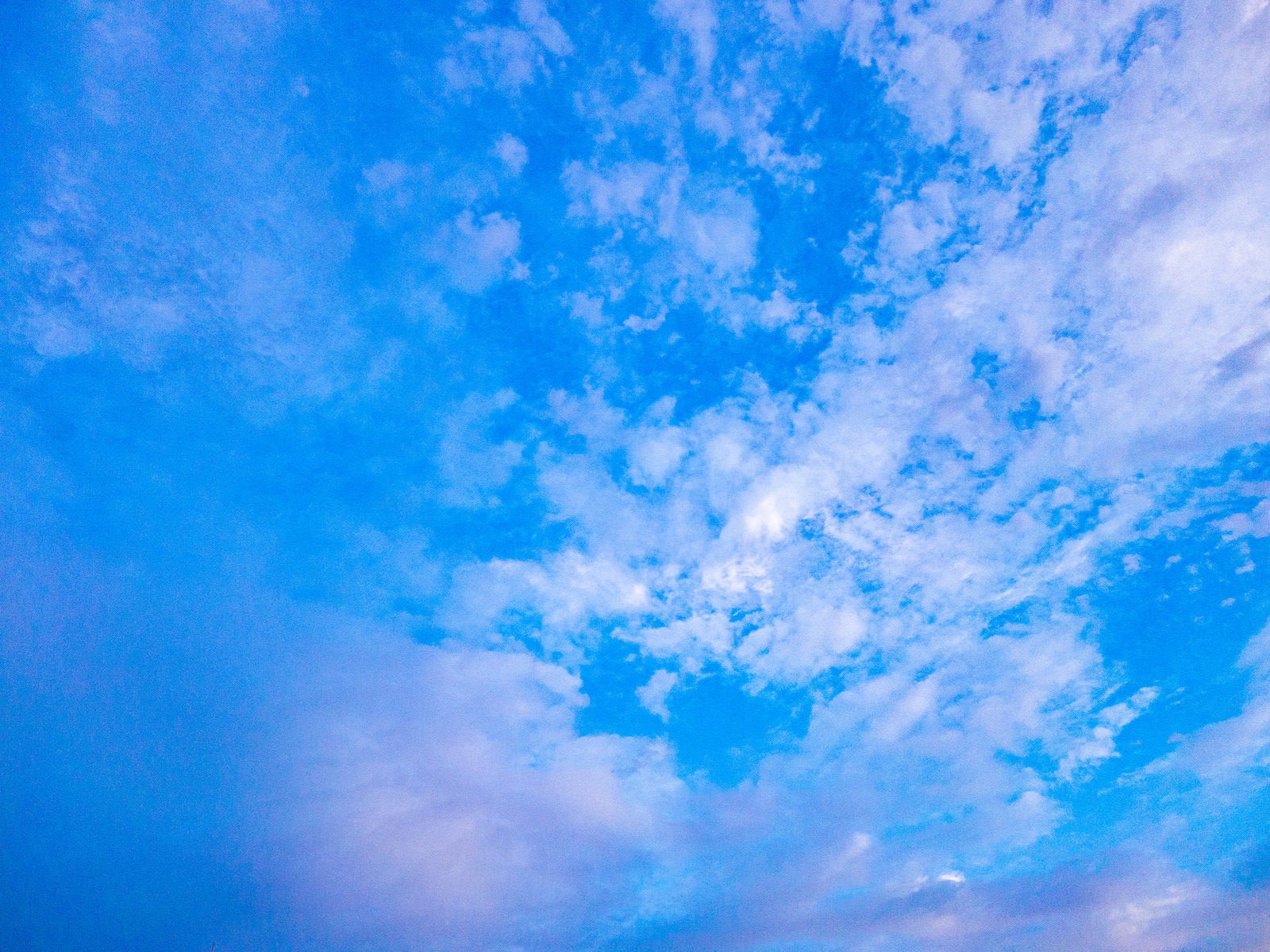 「青い空とまばらに浮かぶ雲」の写真