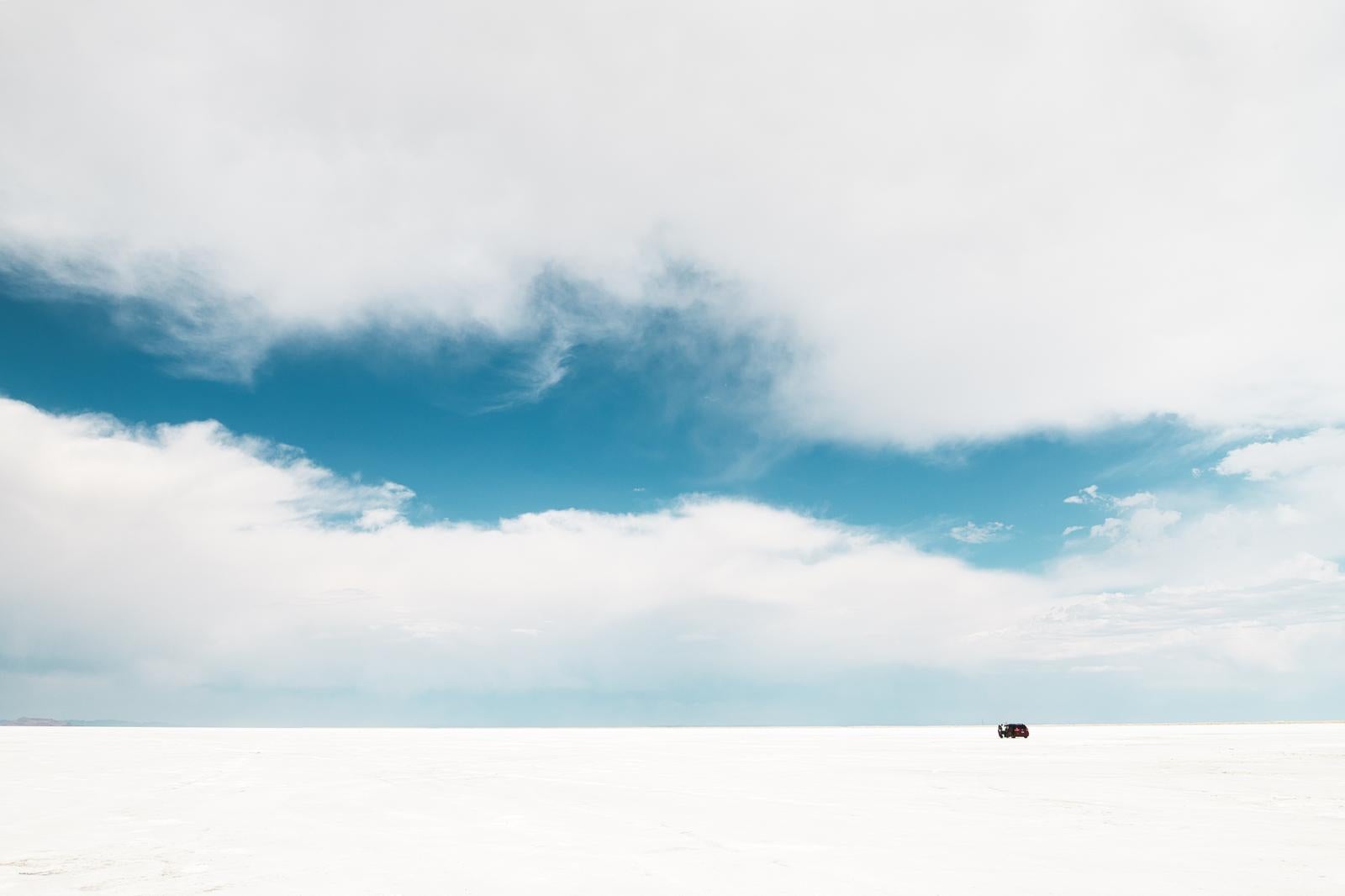 「アメリカ版ウユニ塩湖　ボンネビル・ソルトフラッツ」の写真